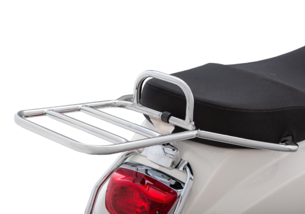 Portaequipajes trasero para Vespa LX/LXV/S 50-150cc, cromado