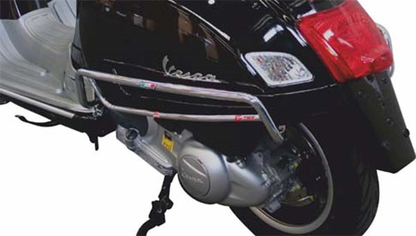 Defensa lateral trasera para Vespa GTS/GTS Super 125-300ccm, cromada