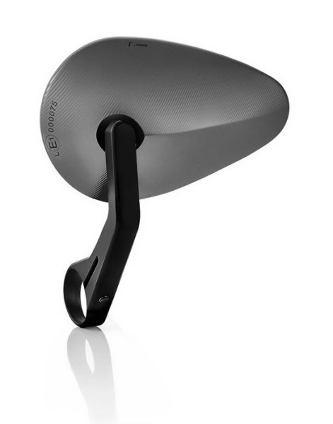 Espejo terminal de manillar RIZOMA "Reverse Radial" izquierda o derecha para Vespa, anodizado gris