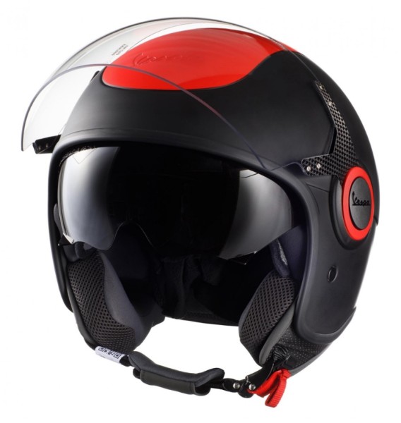 Casco Vespa VJ Fluo rojo fluorescente - XS