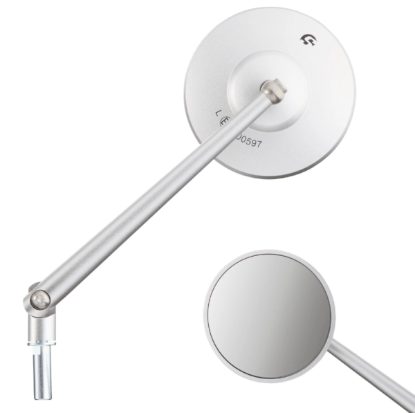 Retrovisor estándar izquierdo o derecho para Vespa PX 80-200ccm, aluminio mate