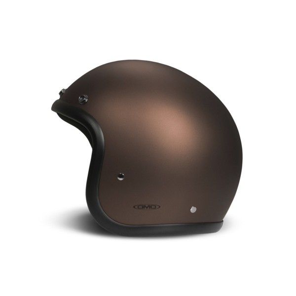 Casco DMD jet Retro, marrón, brillante, Caffè, fibra de vidrio, ECE 22.06