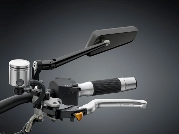 Espejo RIZOMA Circuit 744 derecho para Vespa, anodizado negro